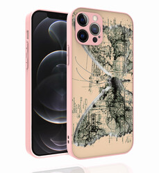 Apple iPhone 12 Pro Case Patterned Camera Protected Glossy Zore Nora Cover - 6