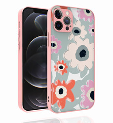 Apple iPhone 12 Pro Case Patterned Camera Protected Glossy Zore Nora Cover - 7