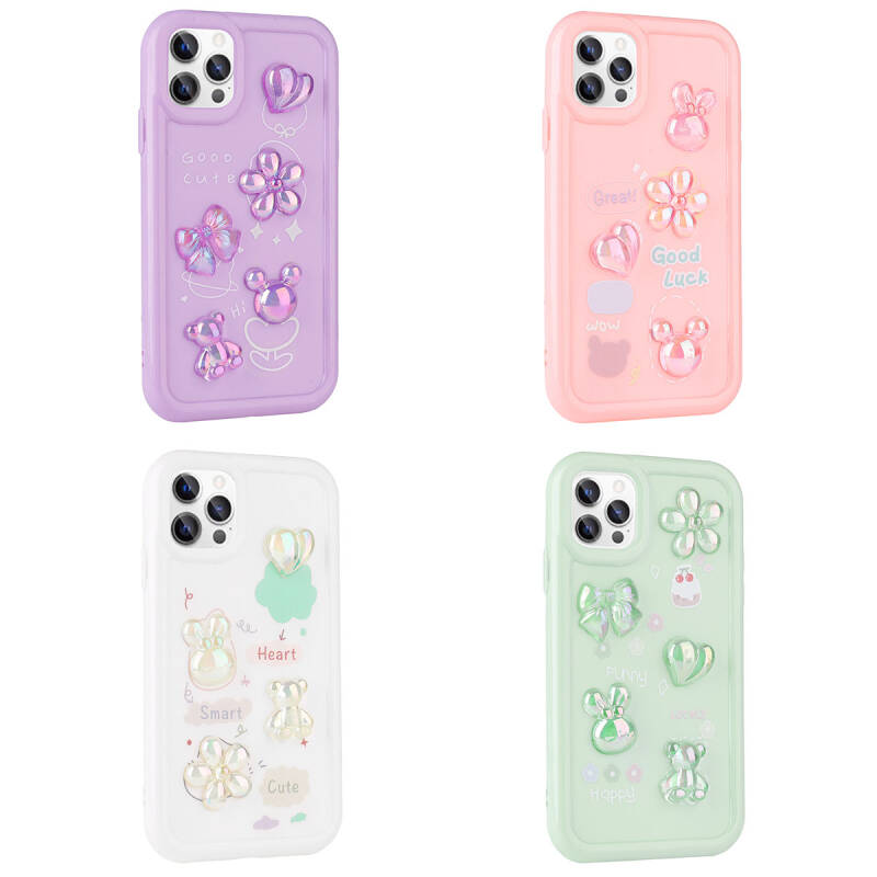Apple iPhone 12 Pro Case Relief Figured Shiny Zore Toys Silicone Cover - 6