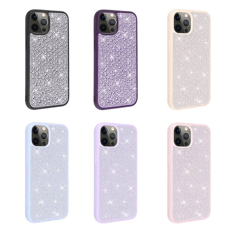 Apple iPhone 12 Pro Case Shiny Stone Design Zore Stone Cover - 2