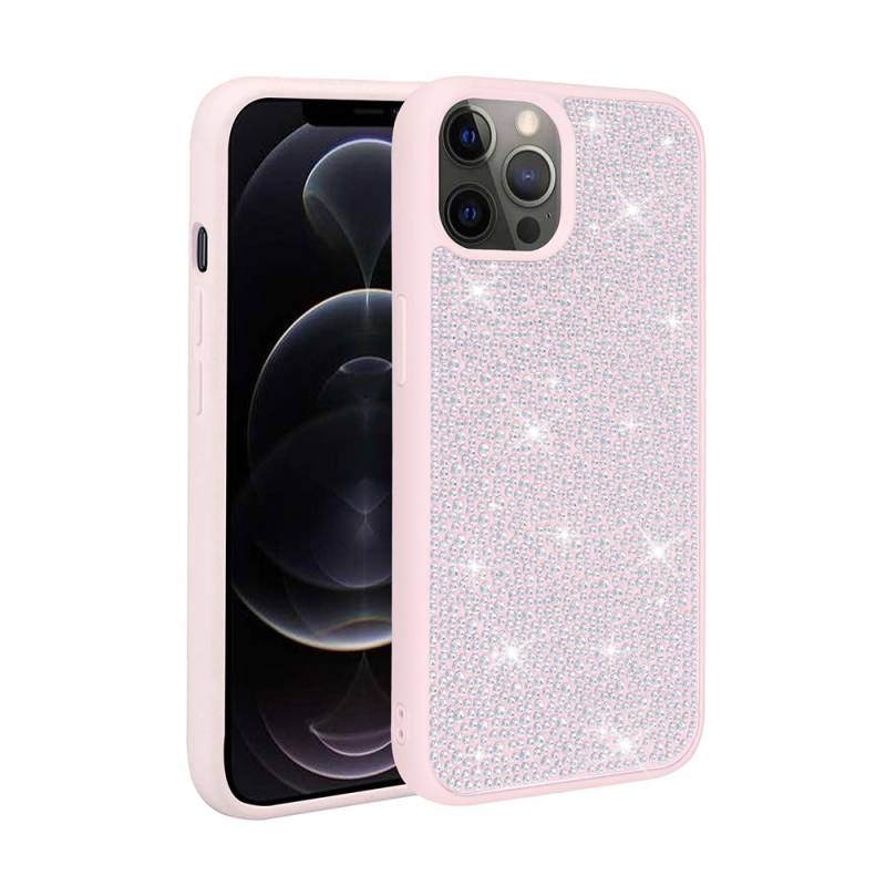 Apple iPhone 12 Pro Case Shiny Stone Design Zore Stone Cover - 3