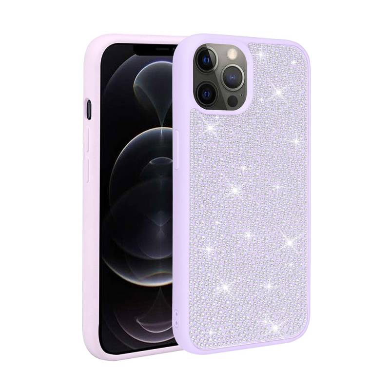Apple iPhone 12 Pro Case Shiny Stone Design Zore Stone Cover - 5