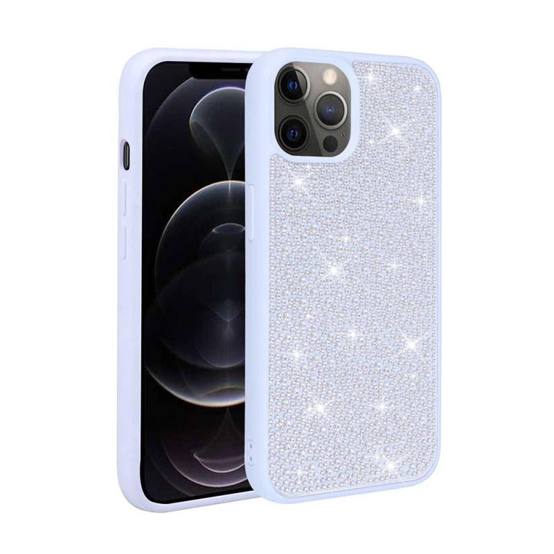Apple iPhone 12 Pro Case Shiny Stone Design Zore Stone Cover - 7