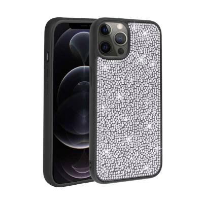 Apple iPhone 12 Pro Case Shiny Stone Design Zore Stone Cover - 8