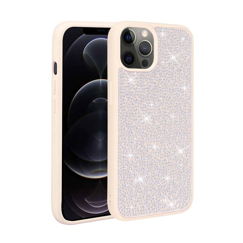 Apple iPhone 12 Pro Case Shiny Stone Design Zore Stone Cover - 4