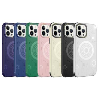 Apple iPhone 12 Pro Case Zore Wireless Charging Patterned Hot Cover - 9