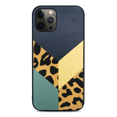 Apple iPhone 12 Pro Kılıf Kajsa Glamorous Serisi Leopard Combo Kapak - 9