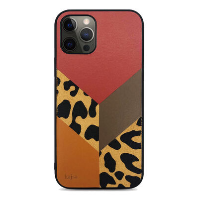 Apple iPhone 12 Pro Kılıf Kajsa Glamorous Serisi Leopard Combo Kapak - 10