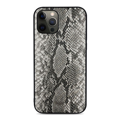 Apple iPhone 12 Pro Kılıf Kajsa Glamorous Serisi Snake Pattern Kapak - 13