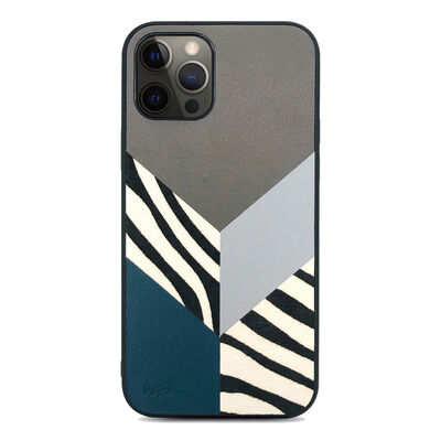 Apple iPhone 12 Pro Kılıf Kajsa Glamorous Serisi Zebra Combo Kapak - 10