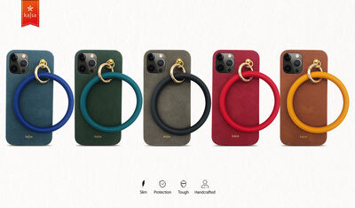 Apple iPhone 12 Pro Kılıf Kajsa Splendid Serisi Morandi Ring Kapak - 4