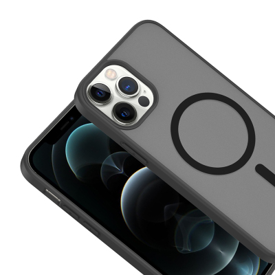 Apple iPhone 12 Pro Kılıf M-safe Şarj Özellikli Zore Babet Kapak - 8