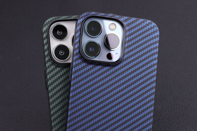 Apple iPhone 12 Pro Max Case Carbon Fiber Look Zore Karbono Cover - 5