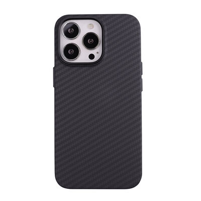 Apple iPhone 12 Pro Max Case Carbon Fiber Look Zore Karbono Cover - 14