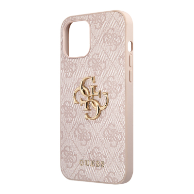 Apple iPhone 12 Pro Max Case Guess Original Licensed Large Metal Logo Design PU Leather Cover - 23