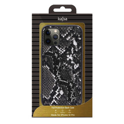 Apple iPhone 12 Pro Max Case Kajsa Glamorous Series Snake Handstrap Cover - 5