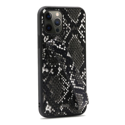 Apple iPhone 12 Pro Max Case Kajsa Glamorous Series Snake Handstrap Cover - 8