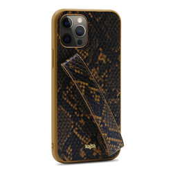 Apple iPhone 12 Pro Max Case Kajsa Glamorous Series Snake Handstrap Cover - 11