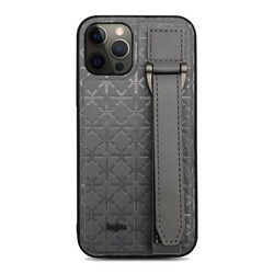 Apple iPhone 12 Pro Max Case Kajsa Neo Clasic Series Mono K Strap Cover - 8