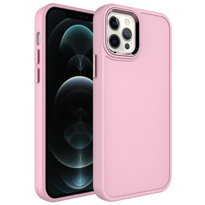 Apple iPhone 12 Pro Max Case Metal Frame and Button Design Hard Zore Botox Cover - 5