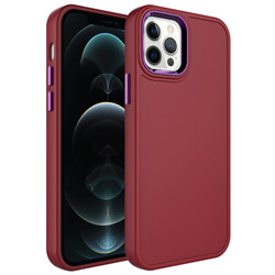 Apple iPhone 12 Pro Max Case Metal Frame and Button Design Hard Zore Botox Cover - 14