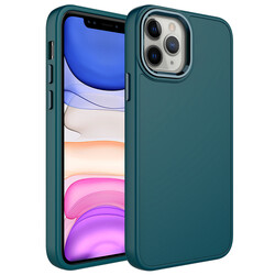 Apple iPhone 12 Pro Max Case Metal Frame and Button Design Silicone Zore Luna Cover - 1