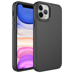 Apple iPhone 12 Pro Max Case Metal Frame and Button Design Silicone Zore Luna Cover - 13