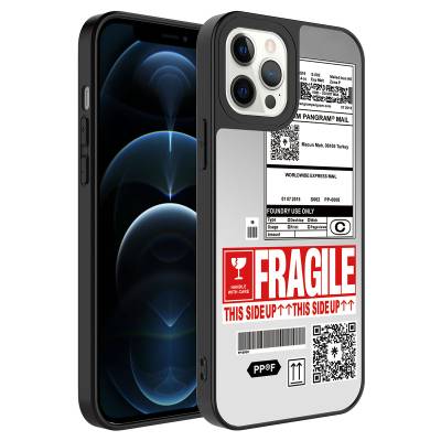 Apple iPhone 12 Pro Max Case Mirror Patterned Camera Protected Glossy Zore Mirror Cover - 7