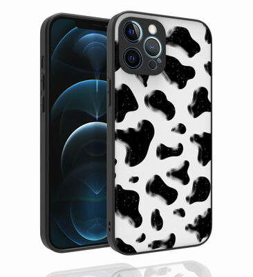 Apple iPhone 12 Pro Max Case Patterned Camera Protected Glossy Zore Nora Cover - 4