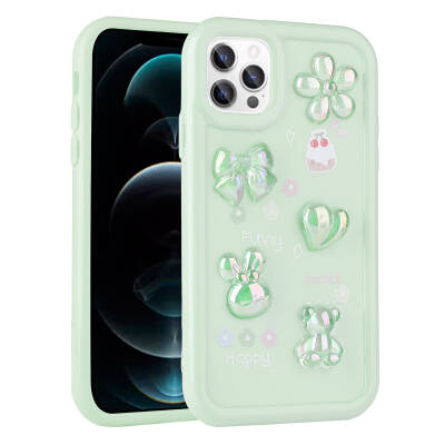 Apple iPhone 12 Pro Max Case Relief Figured Shiny Zore Toys Silicone Cover - 5