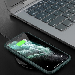 Apple iPhone 12 Pro Max Case Zore Dor Silicon Tempered Glass Cover - 10