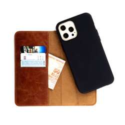 Apple iPhone 12 Pro Max Case Zore Genuine Leather Multi Cüzdan Case - 8