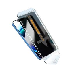 Apple iPhone 12 Pro Max Hayalet Ekran Koruyucu Zore Süper Fast Anti-Dust Privacy Toz Önleyici Temperli Ekran Filmi - 2