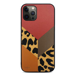 Apple iPhone 12 Pro Max Kılıf Kajsa Glamorous Serisi Leopard Combo Kapak - 10