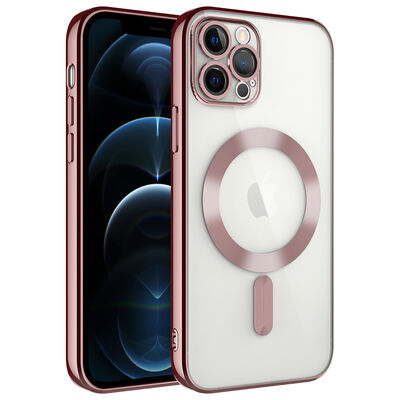 Apple iPhone 12 Pro Max Kılıf Kamera Korumalı Magsafe Wireless Şarj Özellikli Zore Demre Kapak - 8