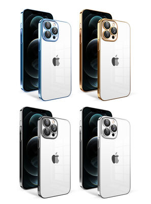 Apple iPhone 12 Pro Max Kılıf Kamera Korumalı Renkli Çerçeveli Zore Garaj Kapak - 2