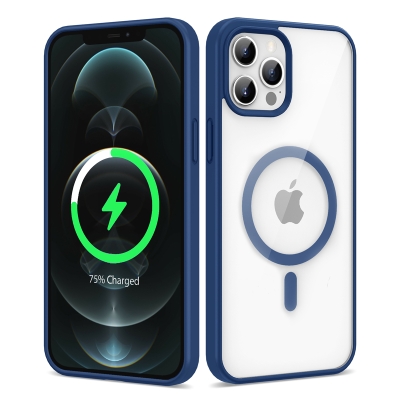 Apple iPhone 12 Pro Max Kılıf Magsafe Wireless Şarj Özellikli Silikon Zore Ege Kapak - 3