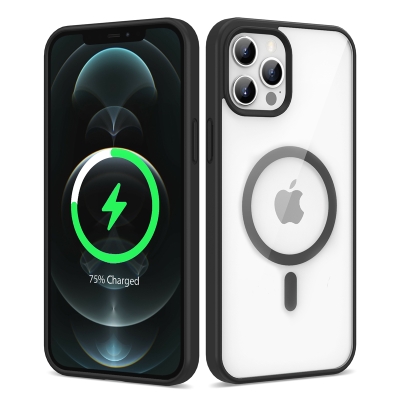 Apple iPhone 12 Pro Max Kılıf Magsafe Wireless Şarj Özellikli Silikon Zore Ege Kapak - 2