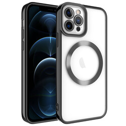 Apple iPhone 12 Pro Max Kılıf Magsafe Wireless Şarj Özellikli Zore Setro Silikon - 5