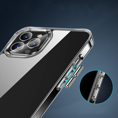 Apple iPhone 12 Pro Max Kılıf Standlı Şeffaf Silikon Zore L-Stand Kapak - 4