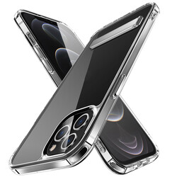 Apple iPhone 12 Pro Max Kılıf Standlı Şeffaf Silikon Zore L-Stand Kapak - 2