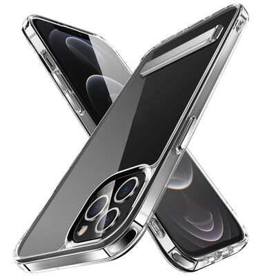 Apple iPhone 12 Pro Max Kılıf Standlı Şeffaf Silikon Zore L-Stand Kapak - 2