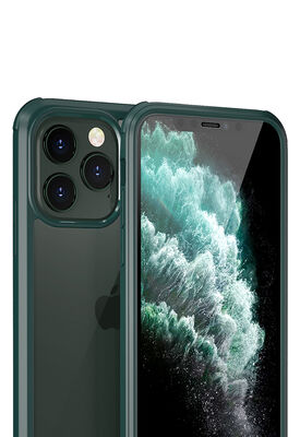 Apple iPhone 12 Pro Max Kılıf Zore Dor Silikon Temperli Cam Kapak - 11