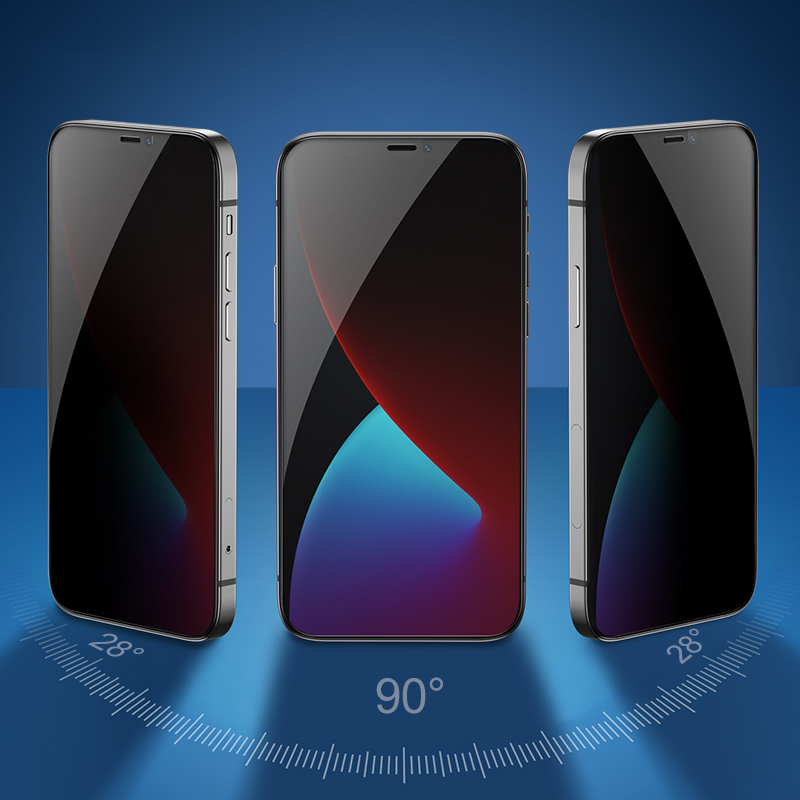 Apple iPhone 12 Pro Max Zore Kolay Uygulama Aparatlı 5D Magic Privacy Glass Hayalet Cam Ekran Koruyucu - 5
