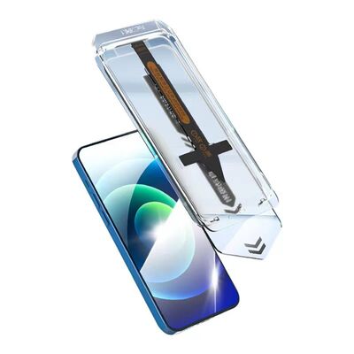 Apple iPhone 12 Pro Max Zore Süper Fast Anti-Dust Toz Önleyici Temperli Ekran Koruyucu - 4