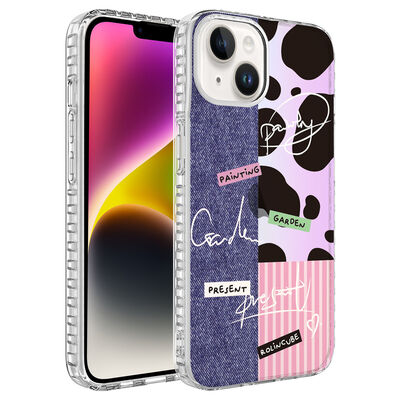 Apple iPhone 13 Case Airbag Edge Colorful Patterned Silicone Zore Elegans Cover - 10