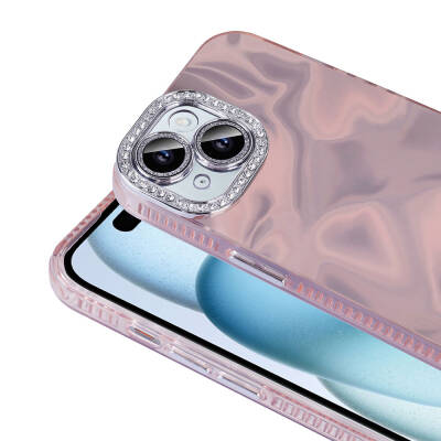 Apple iPhone 13 Case Airbag Shiny Stone Detail Design Zore Esila Cover - 6