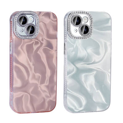 Apple iPhone 13 Case Airbag Shiny Stone Detail Design Zore Esila Cover - 8