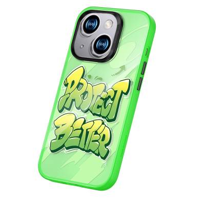 Apple iPhone 13 Case Airbag TPU Text Themed Benks Dynamic New Cover - 8