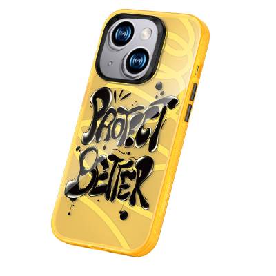 Apple iPhone 13 Case Airbag TPU Text Themed Benks Dynamic New Cover - 6